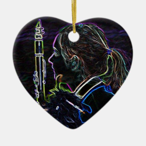 Marching Clarinetist Heart Ornament