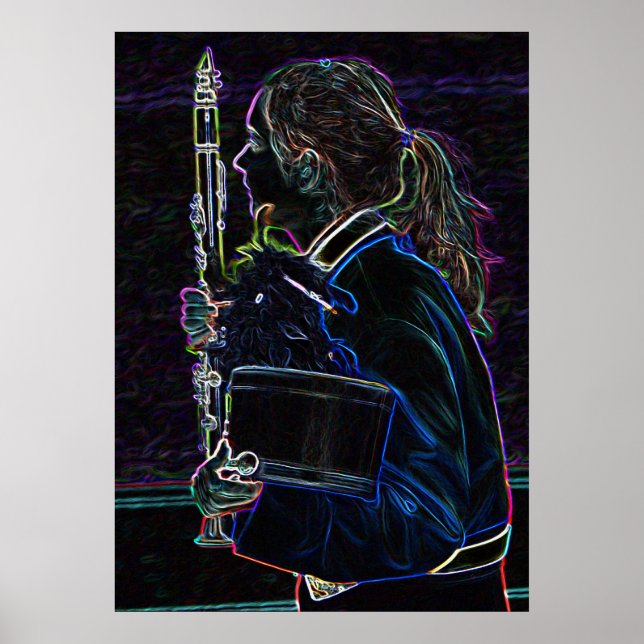 Marching Clarinetist Poster (Front)
