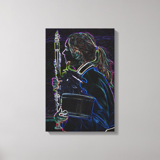 Marching Clarinetist Wrapped Canvas (Front)