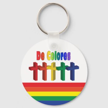 Marching Crosses De Colores Basic Key Chain by NaturesSol at Zazzle