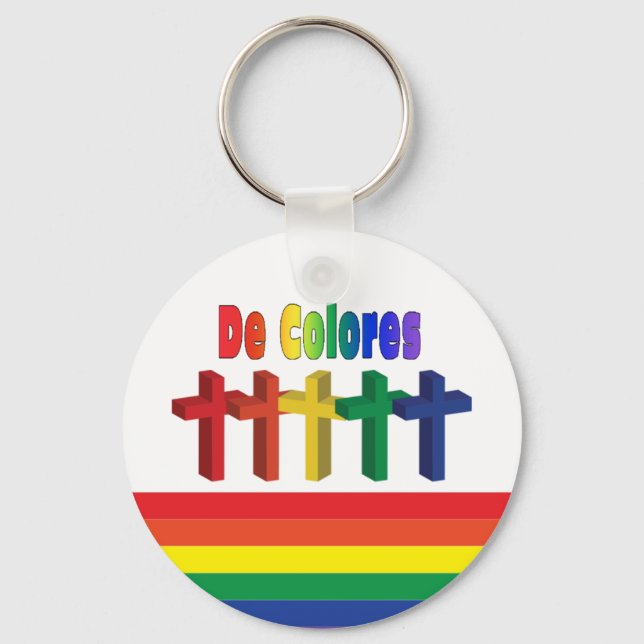Marching Crosses De Colores Basic Key Chain (Front)