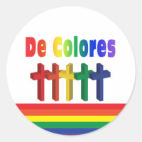 Marching Crosses De Colores Sticker