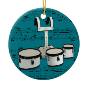 Marching Drums - Pick your color Ceramic Ornament