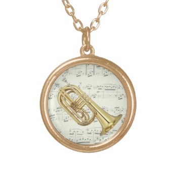 Marching Euphonium - Necklace - Choose Your Color by inpMusicAndArt at Zazzle