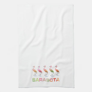 Marching Flamingos Sarasota Towel