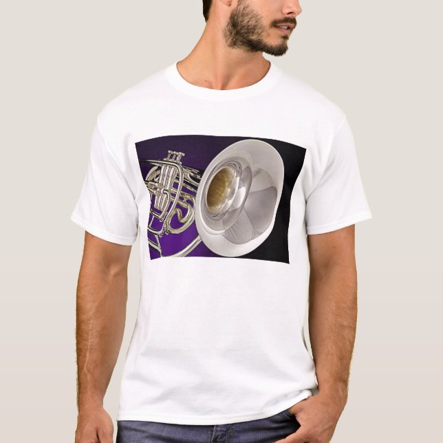 Marching French Horn T Shirt (Front)