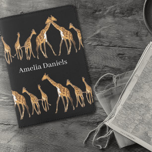 Marching Giraffe Monogrammed Passport Holder