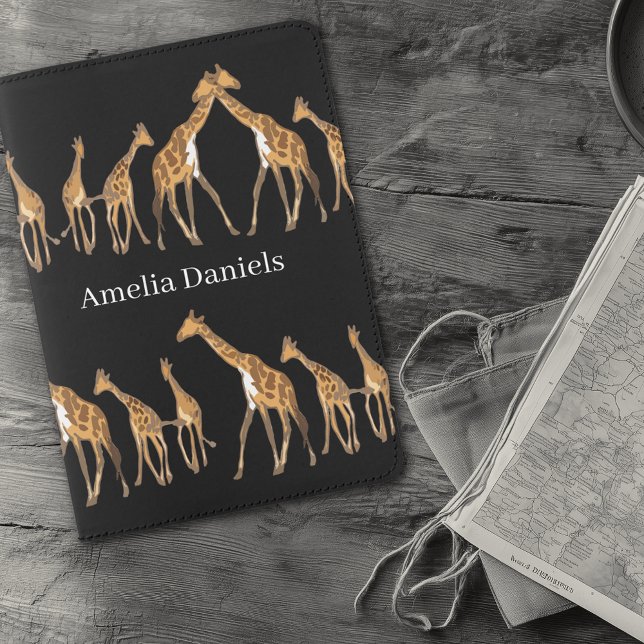 Marching Giraffe Monogrammed Passport Holder (Creator Uploaded)