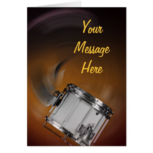 Marching Snare Drum on Gold Cards (Front)