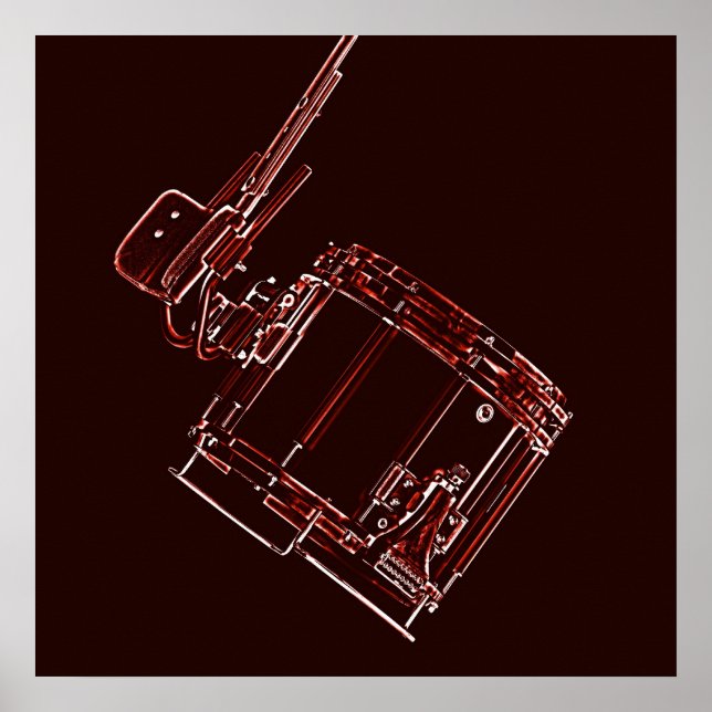 Marching Snare Drum or Drummer Poster (Front)