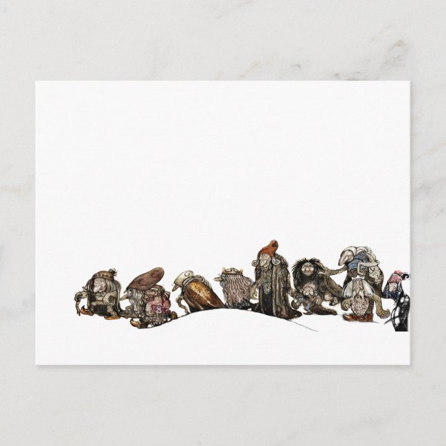 Marching Through the Christmas Snow Holiday Postcard (Front)