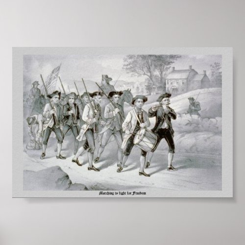 Marching to fight for Freedom Poster