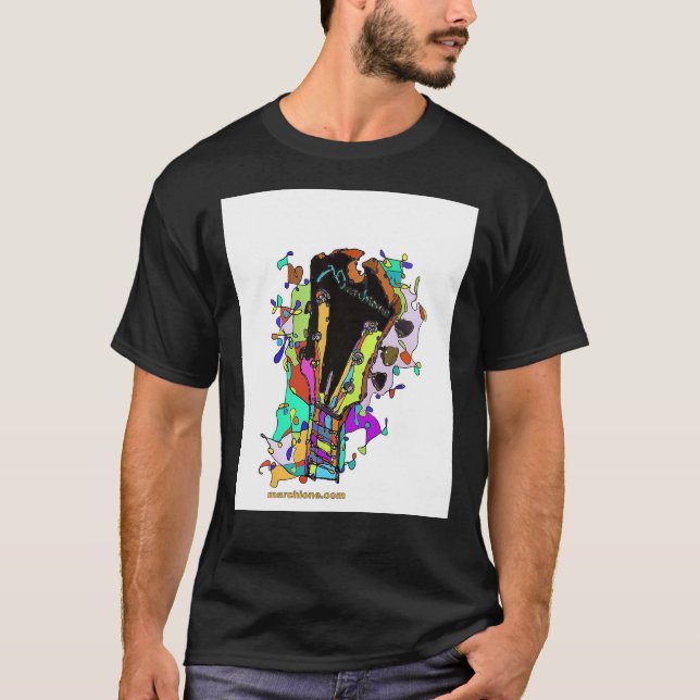 Marchione Guitars - Vibrant Headstock by Hristo Vi T-Shirt (Front)