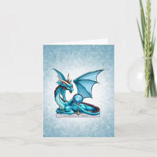 March's Birthstone Dragon Aquamarine Card