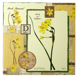 March's Flower Ceramic Tile