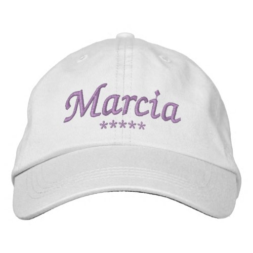 Marcia Name Embroidered Baseball Cap