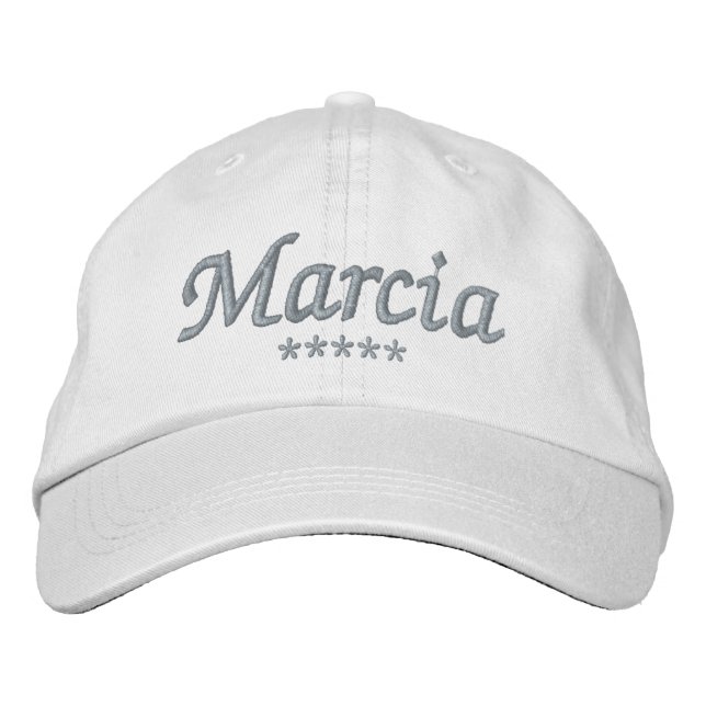 Marcia Name Embroidered Baseball Cap (Front)