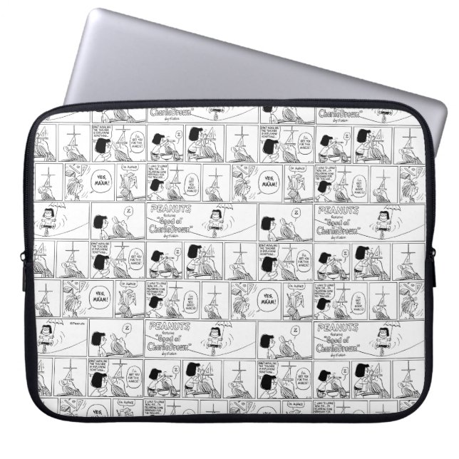 Marcie & Peppermint Patty In The Classroom Laptop Sleeve (Front)