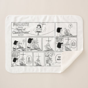 Marcie & Peppermint Patty In The Classroom Sherpa Blanket