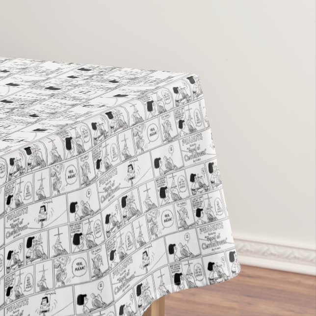 Marcie & Peppermint Patty In The Classroom Tablecloth (In Situ)