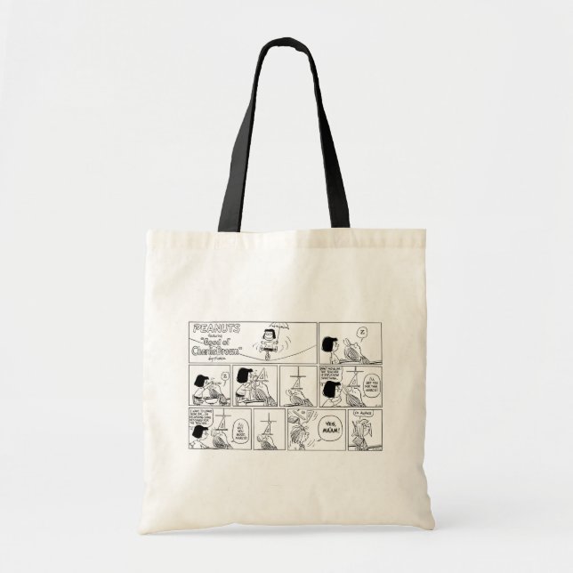 Marcie & Peppermint Patty In The Classroom Tote Bag (Front)
