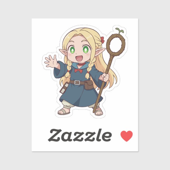 Marcille Chibi Elf Mage Sticker (Sheet)