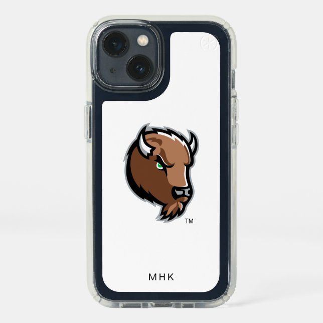 Marco Bison Head | Monogram Speck iPhone 13 Case (Front)