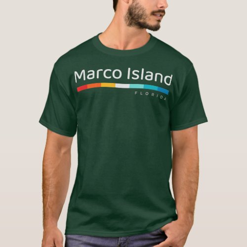 Marco Island FL Florida Retro Design  T_Shirt