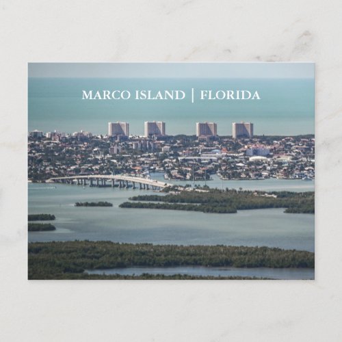 Marco Island Florida Arial View Postcard