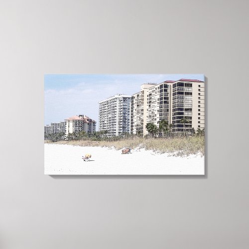 Marco Island Florida Beach Condos North Side Canvas Print
