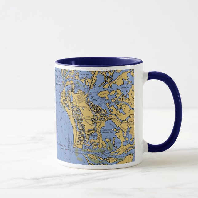 Marco Island, Florida Nautical Chart Coffee Mug (Right)