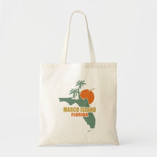 Marco Island Florida Palm Tree Vintage 60s  Tote Bag