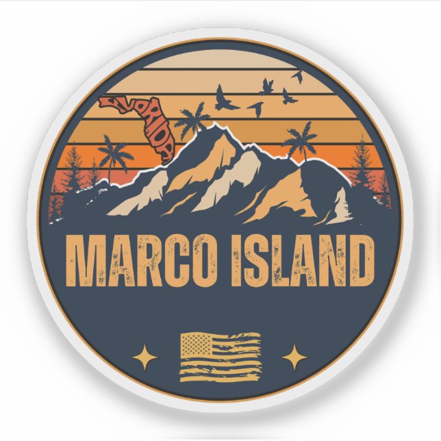 Marco Island, Florida  Sticker (Front)