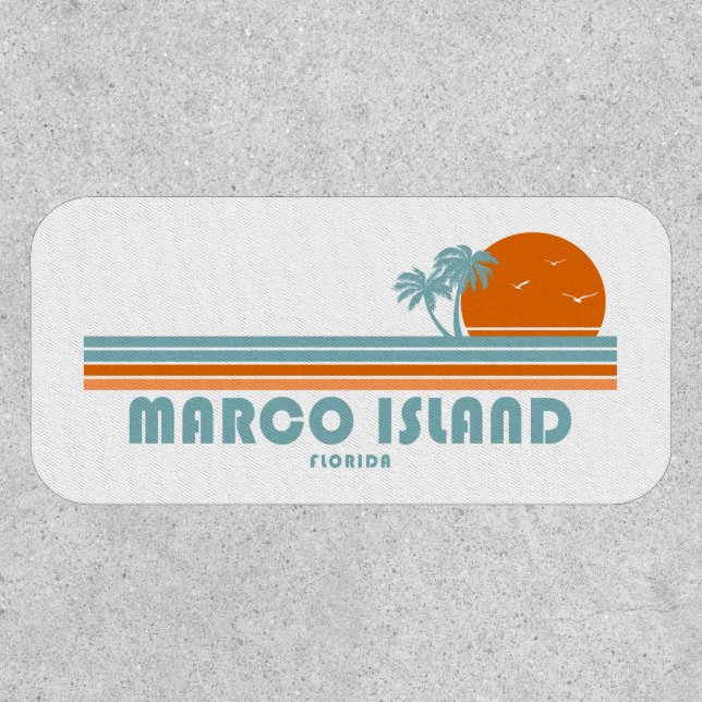 Marco Island Florida Sun Palm Trees Patch (Front)