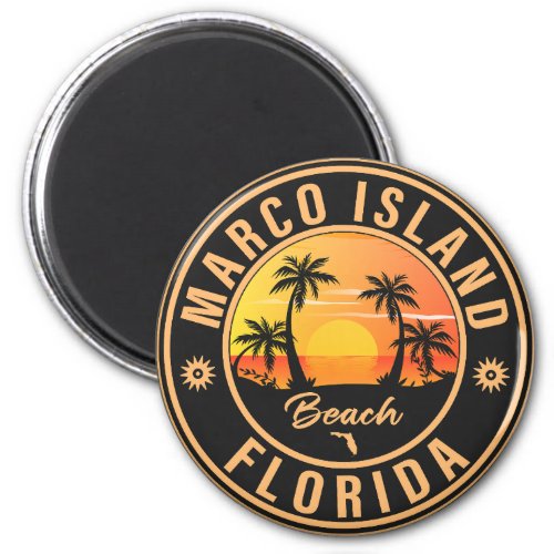 Marco Island Florida surfing Beach Vintage 60s Magnet