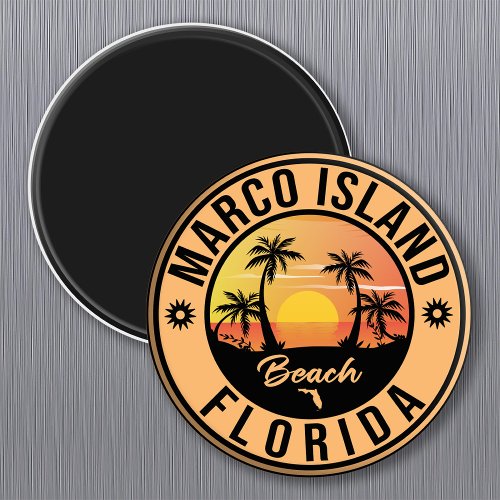 Marco Island Florida surfing Beach Vintage Travel Magnet