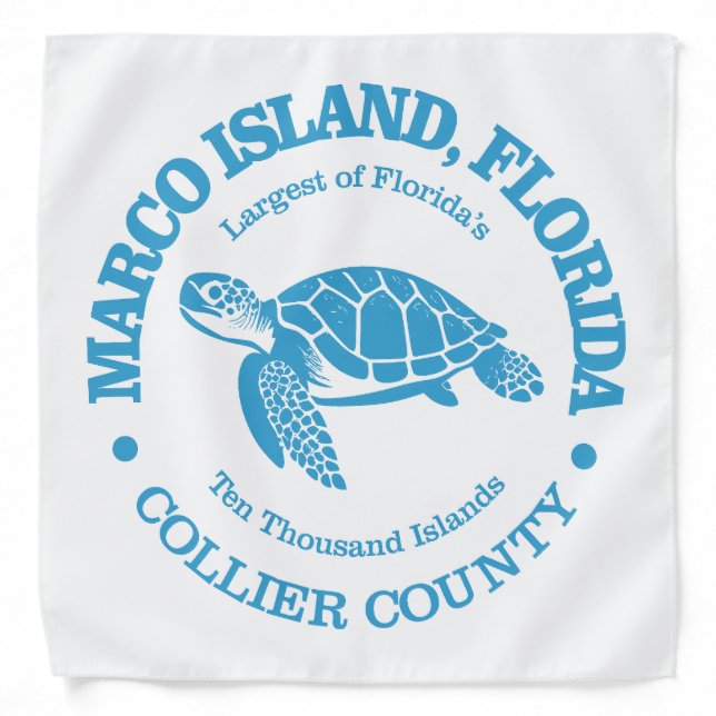Marco Island (sea turtle) Bandana (Front)