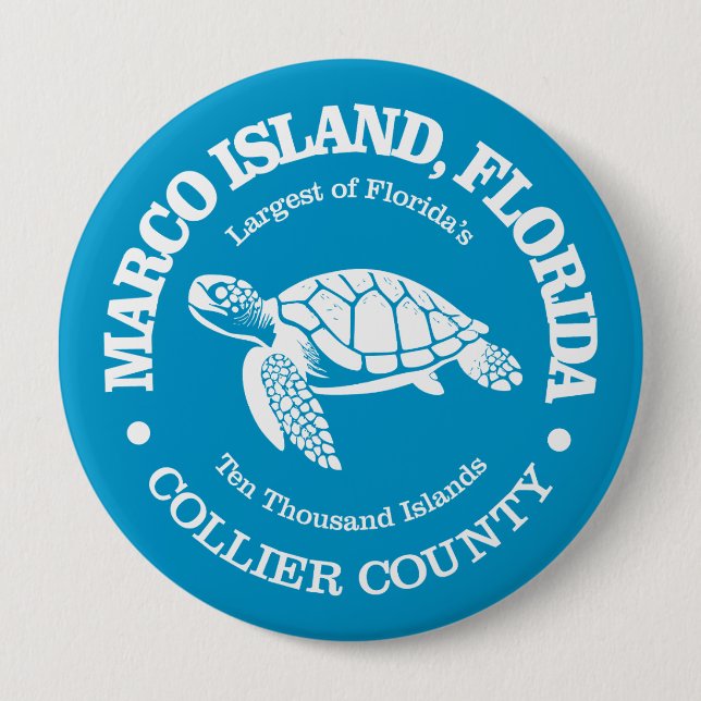 Marco Island (sea turtle) Button (Front)
