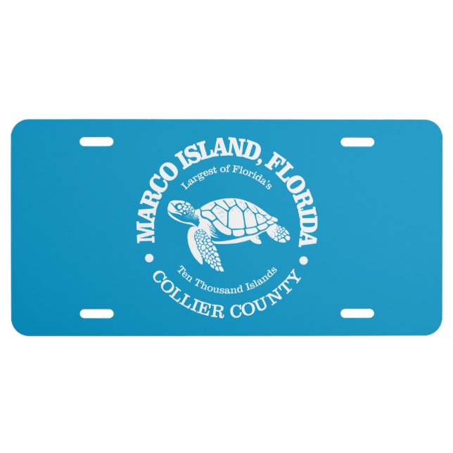 Marco Island (sea turtle) License Plate (Front)