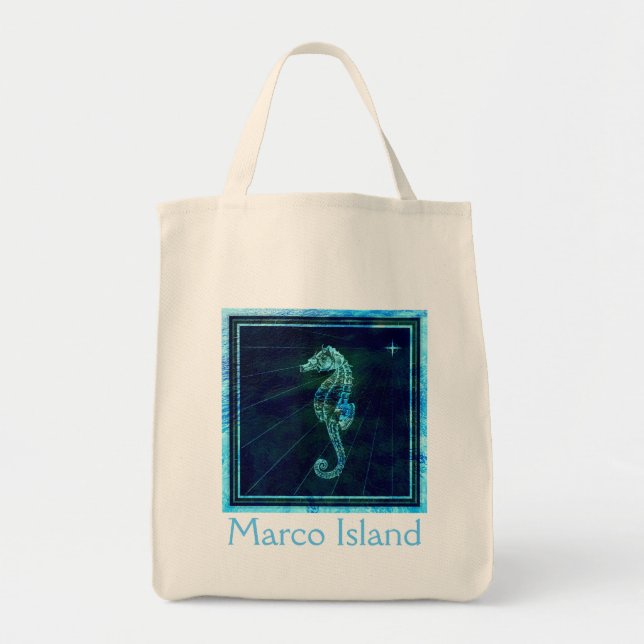 Marco Island Seahorse Tote Bag (Front)