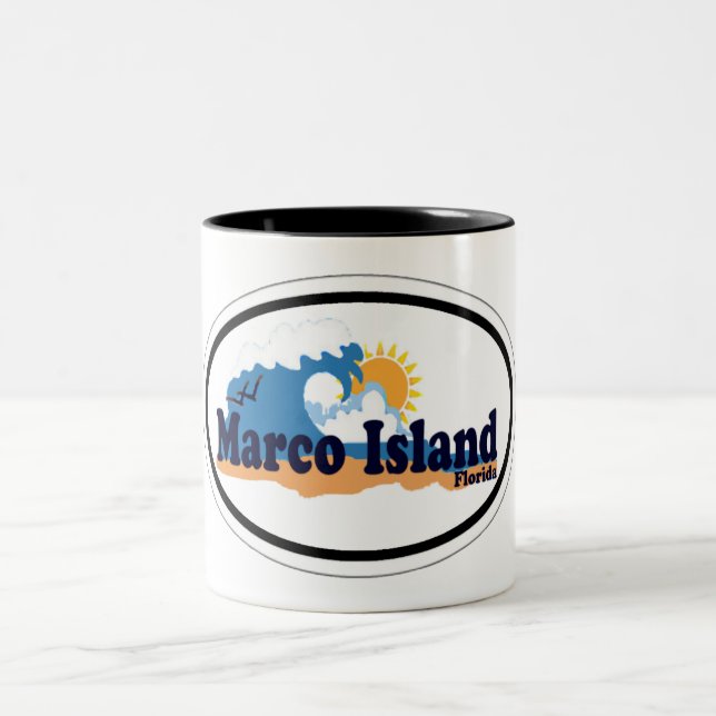 Marco Island. Two-Tone Coffee Mug (Center)