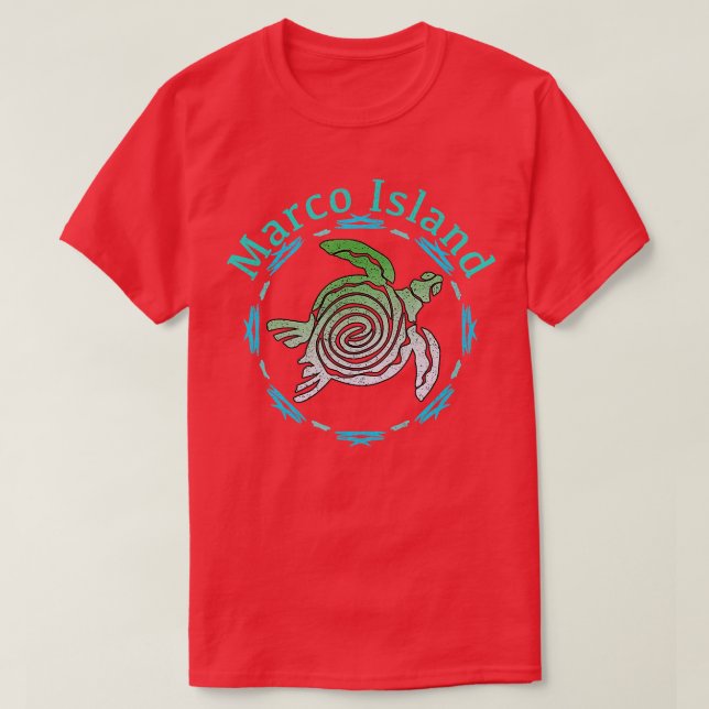 Marco Island  Vintage ribal urtle Gift  T-Shirt (Design Front)