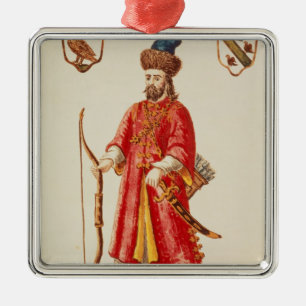 Marco Polo dressed in Tartar costume Metal Ornament