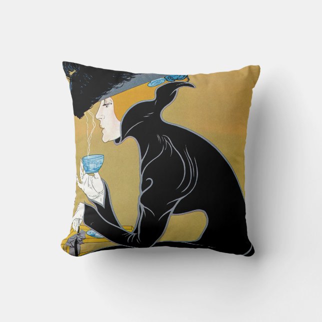 Marco Polo Tea Throw Pillow (Front)