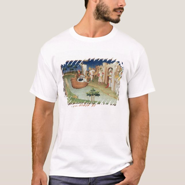Marco Polo with elephants and camels arriving (Front)
