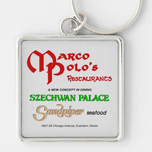 Marco Polo's Restaurants, Evanston, IL Keychain (Front)