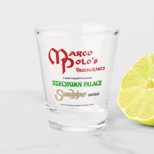 Marco Polos Restaurants Evanston IL Shot Glass