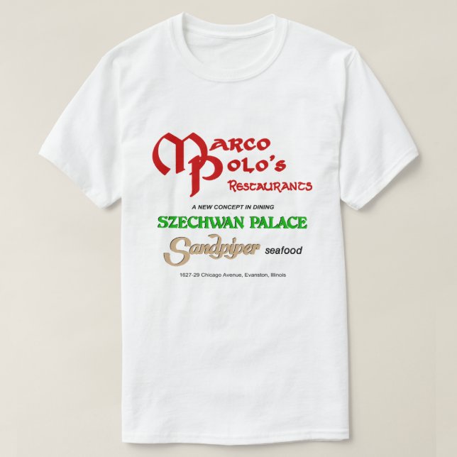Marco Polo's Restaurants, Evanston, IL T-Shirt (Design Front)