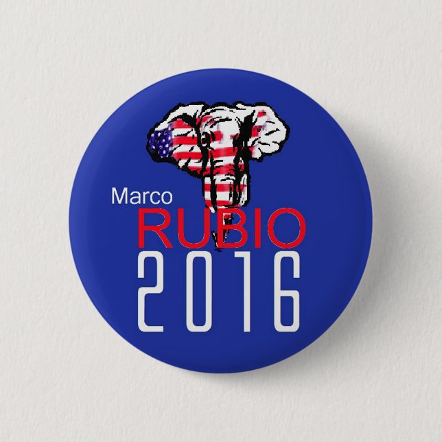 Marco RUBIO 2016 Pinback Button (Front)