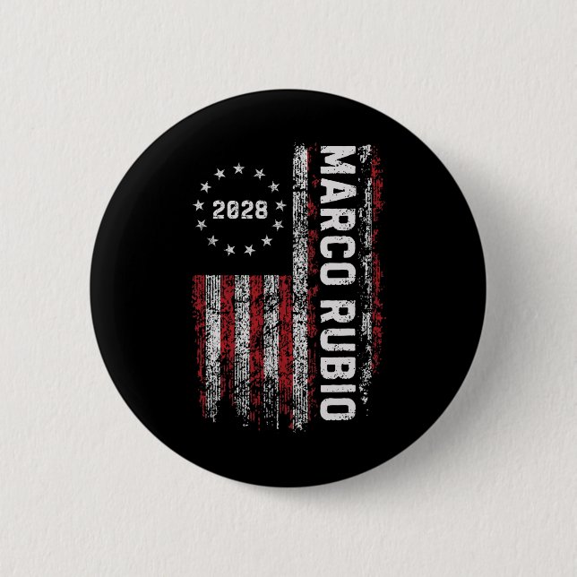 Marco Rubio 2028 President 48 Election Campaign Us Button (Front)